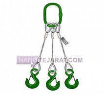 Three leg steel wire rope sling